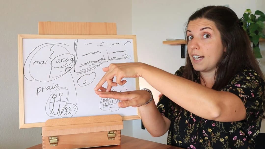 Whiteboard lesson - beach